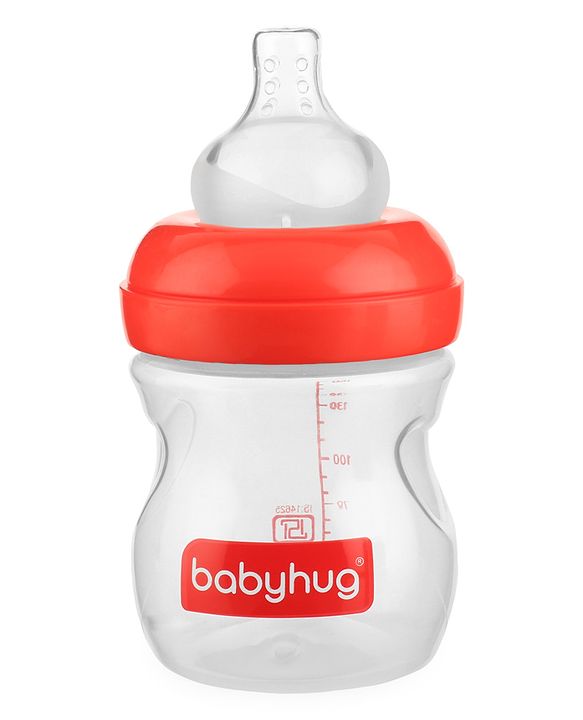 Babyhug Wide Neck Sterilizable Feeding Bottle Red - 160 ml