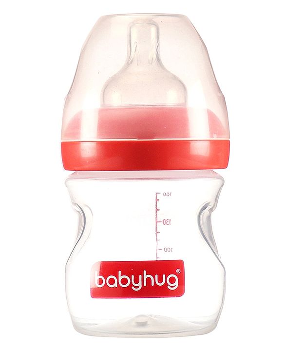 Babyhug Wide Neck Sterilizable Feeding Bottle Red - 160 ml