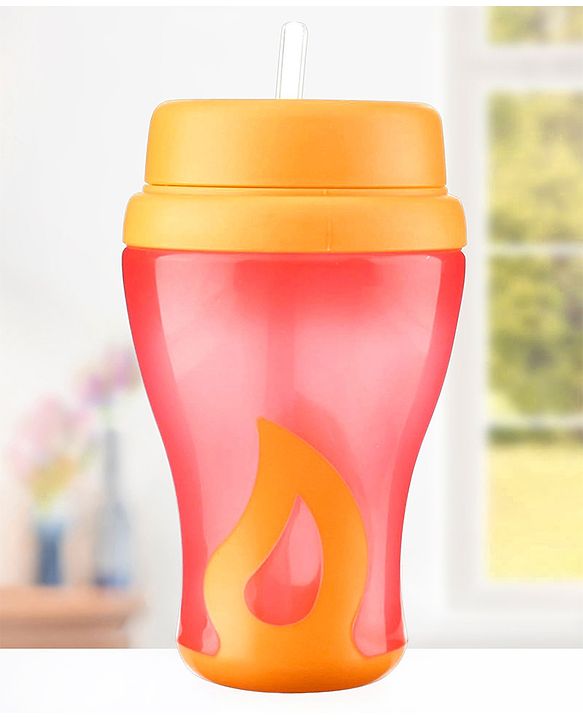 Babyhug Slide straw Sipper - Yellow Red