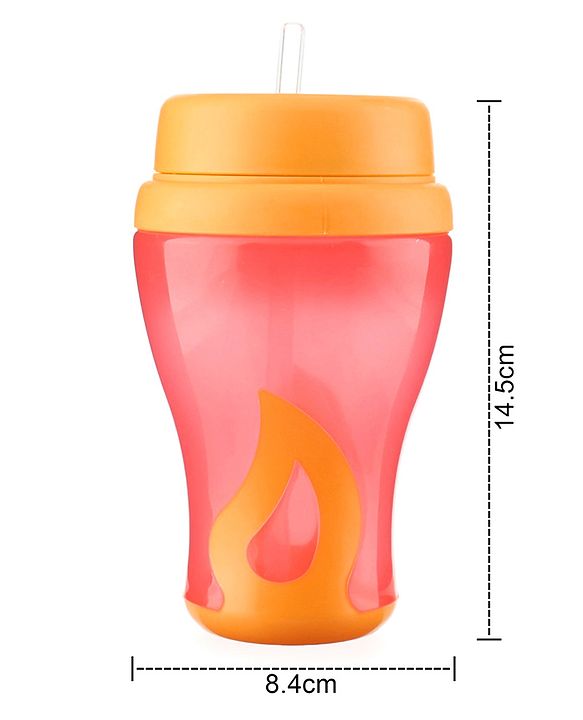 Babyhug Slide straw Sipper - Yellow Red