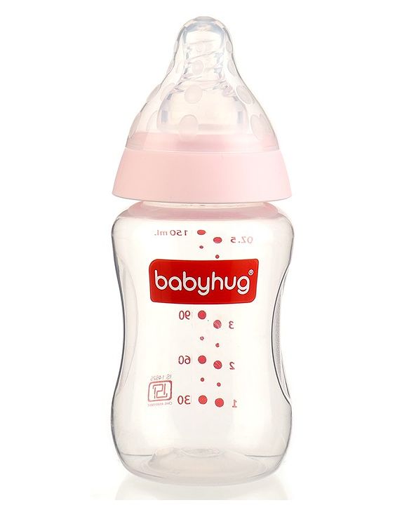Babyhug Standard Neck Polypopylene Sterilizable Feeding Bottle Pack of 2 - 150 ml Each