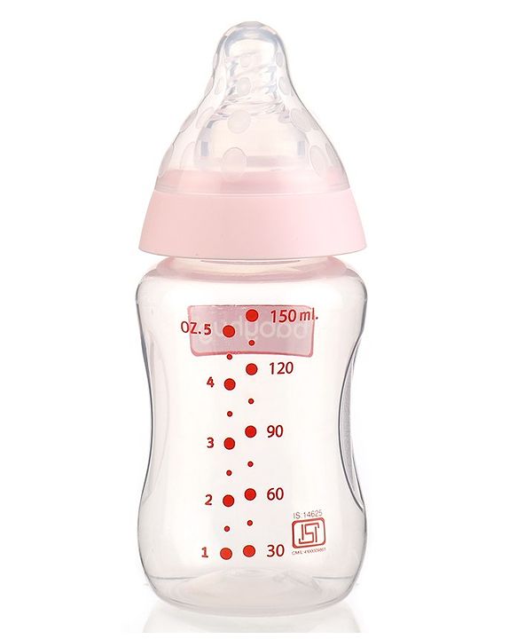 Babyhug Standard Neck Polypopylene Sterilizable Feeding Bottle Pack of 2 - 150 ml Each