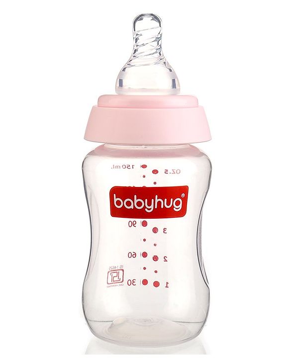 Babyhug Standard Neck Polypopylene Sterilizable Feeding Bottle Pack of 2 - 150 ml Each