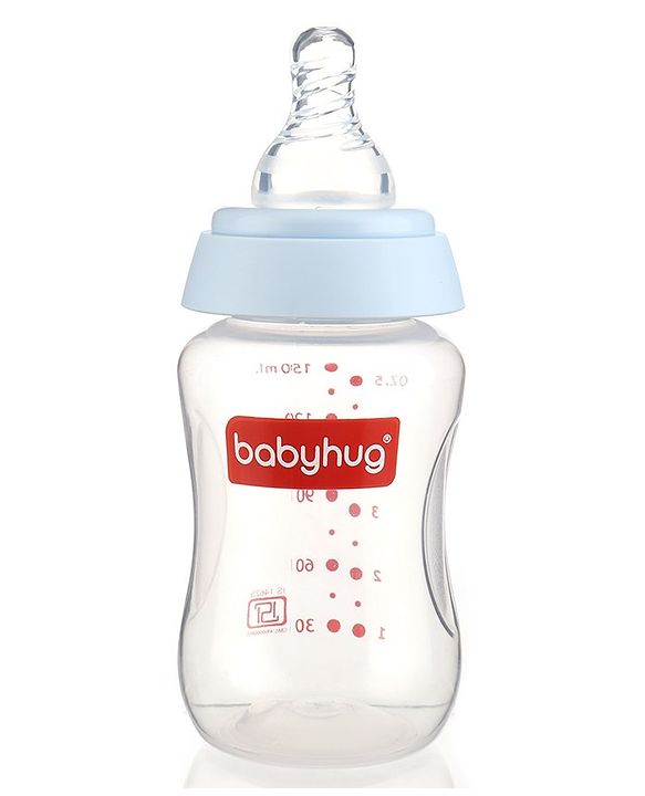 Babyhug Standard Neck Polypopylene Sterilizable Feeding Bottle Pack of 2 - 150 ml Each