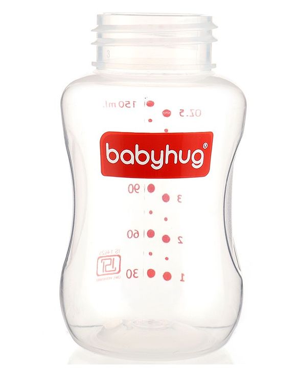 Babyhug Standard Neck Polypopylene Sterilizable Feeding Bottle Pack of 2 - 150 ml Each