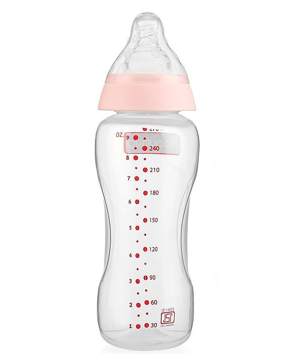 Babyhug Standard Neck Polypopylene Sterilizable Feeding Bottle Pack of 2 - 270 ml Each