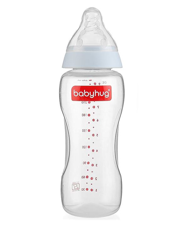 Babyhug Standard Neck Polypopylene Sterilizable Feeding Bottle Pack of 2 - 270 ml Each