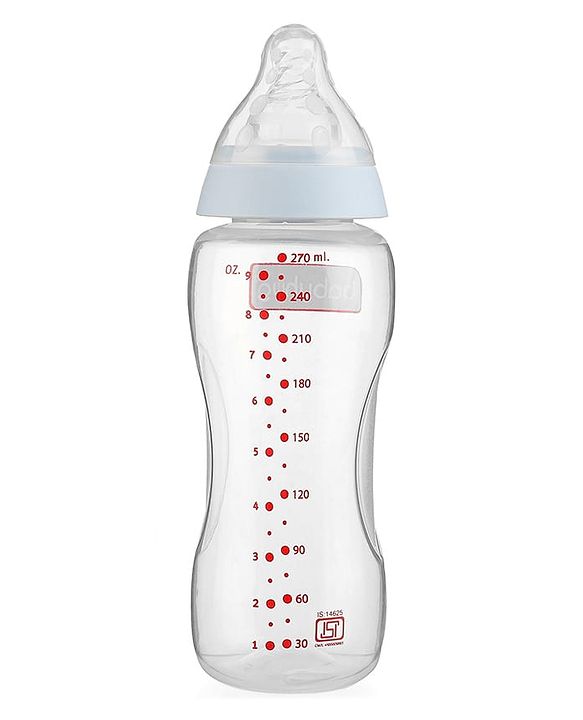 Babyhug Standard Neck Polypopylene Sterilizable Feeding Bottle Pack of 2 - 270 ml Each