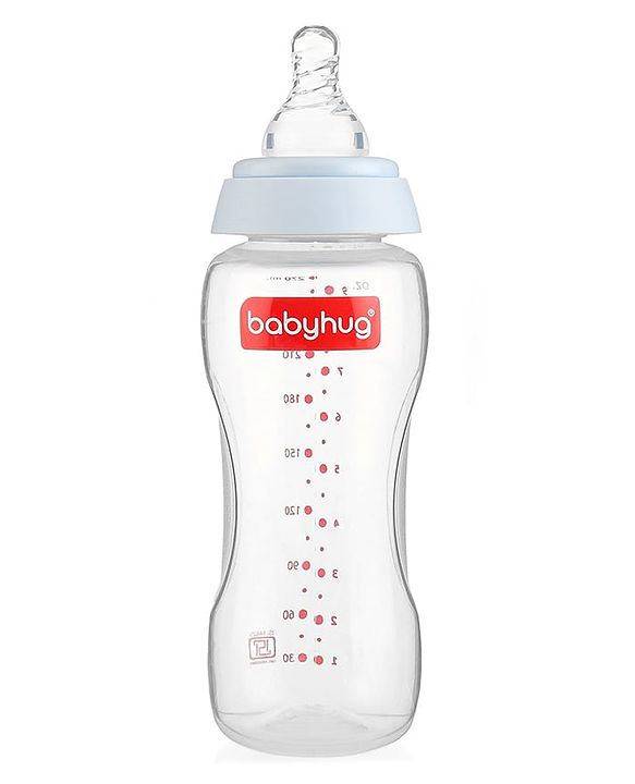 Babyhug Standard Neck Polypopylene Sterilizable Feeding Bottle Pack of 2 - 270 ml Each