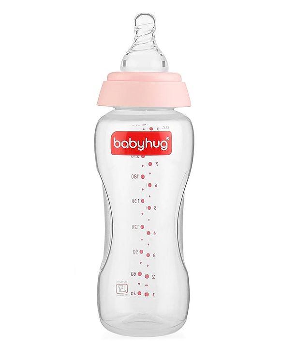 Babyhug Standard Neck Polypopylene Sterilizable Feeding Bottle Pack of 2 - 270 ml Each