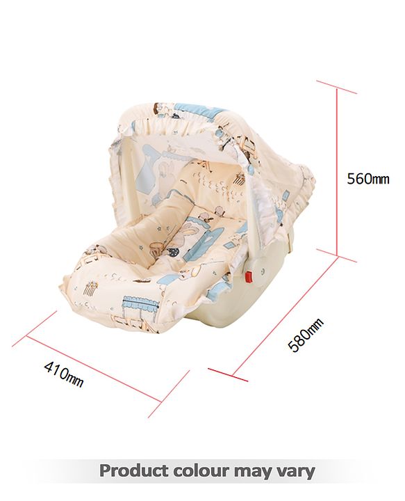 Babyhug Spring 5 in 1 Carry Cot Cum Rocker With Mosquito Net - Cream