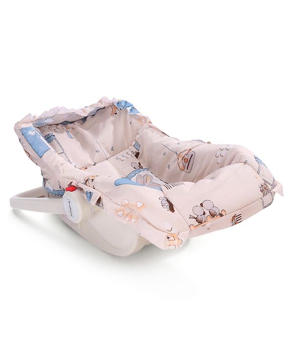 Babyhug Spring 5 in 1 Carry Cot Cum Rocker With Mosquito Net - Cream
