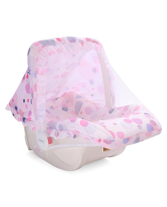 Babyhug Spring 5 in 1 Carry Cot Cum Rocker With Mosquito Net - Pink