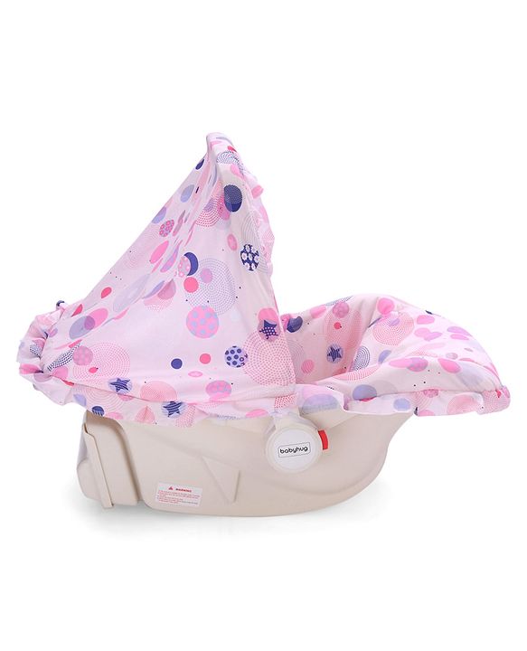 Babyhug Spring 5 in 1 Carry Cot Cum Rocker With Mosquito Net - Pink