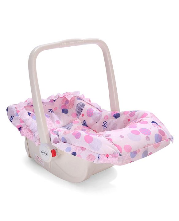 Babyhug Spring 5 in 1 Carry Cot Cum Rocker With Mosquito Net - Pink