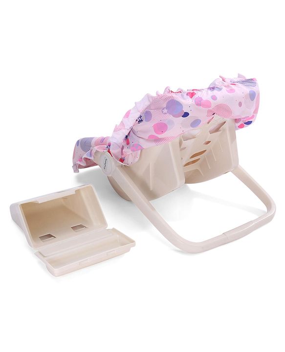 Babyhug Spring 5 in 1 Carry Cot Cum Rocker With Mosquito Net - Pink