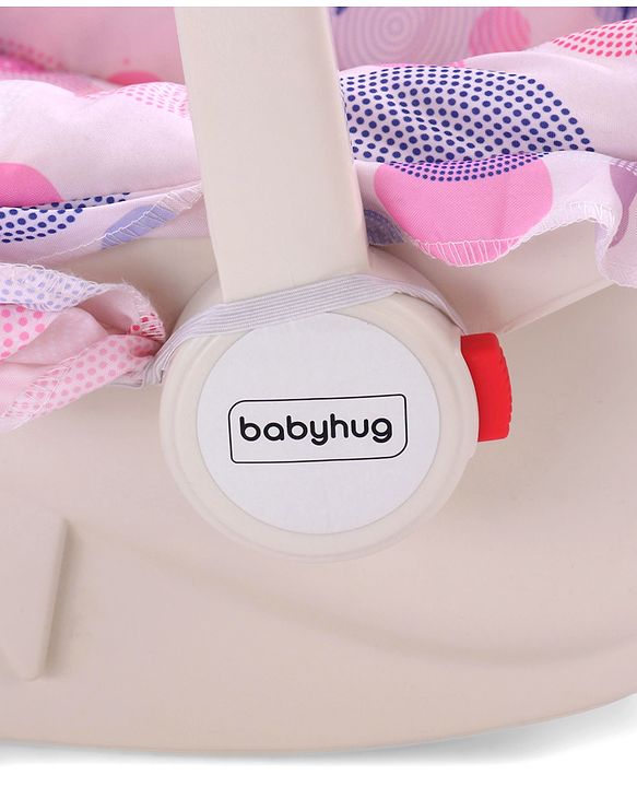 Babyhug Spring 5 in 1 Carry Cot Cum Rocker With Mosquito Net - Pink