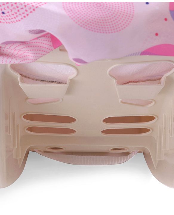 Babyhug Spring 5 in 1 Carry Cot Cum Rocker With Mosquito Net - Pink