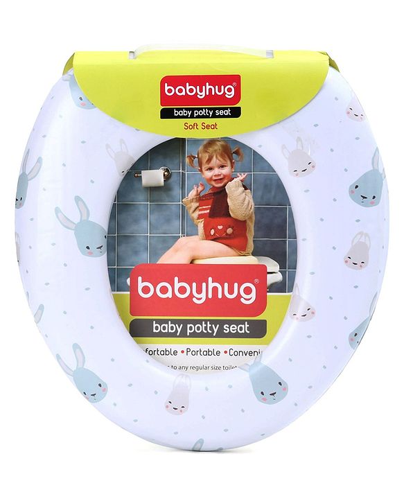 Babyhug Potty Seat Rabbit Print - White