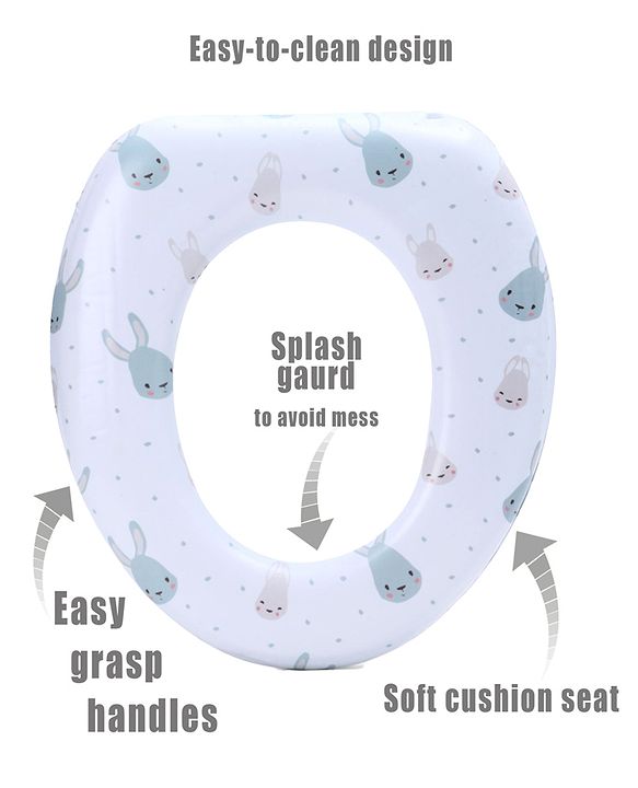 Babyhug Potty Seat Rabbit Print - White