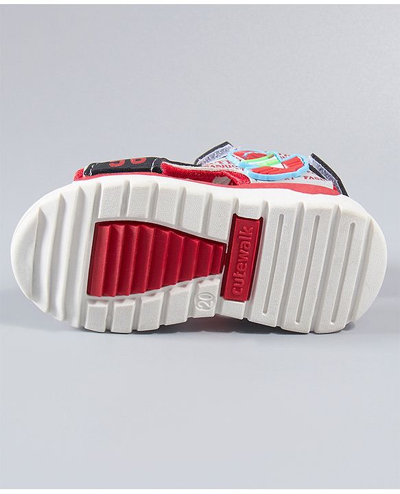 Cute Walk by Babyhug Sandals Basketball Patch - Red