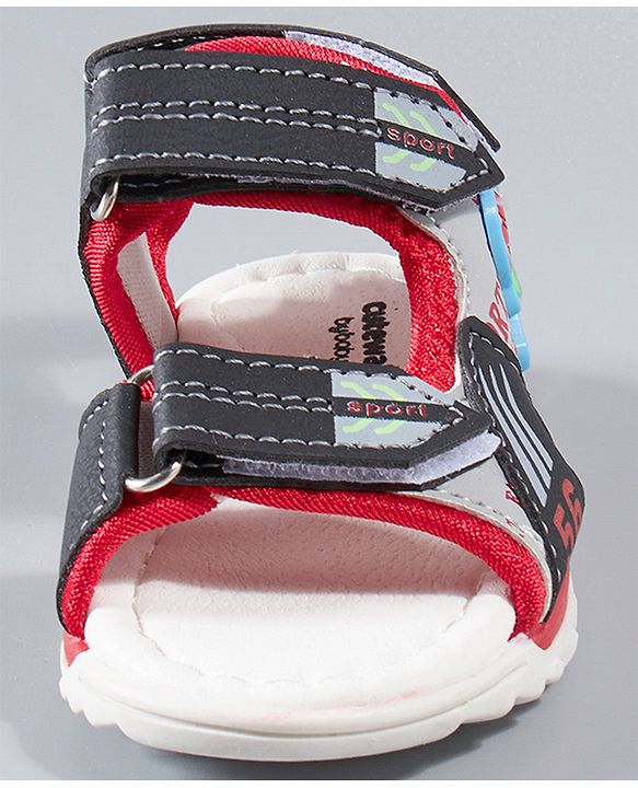 Cute Walk by Babyhug Sandals Basketball Patch - Red
