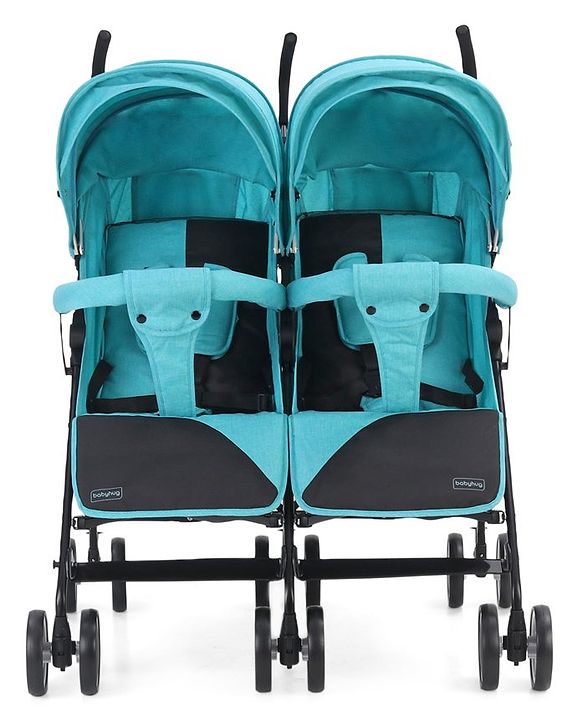 Babyhug Deuce Twin Stroller - Green