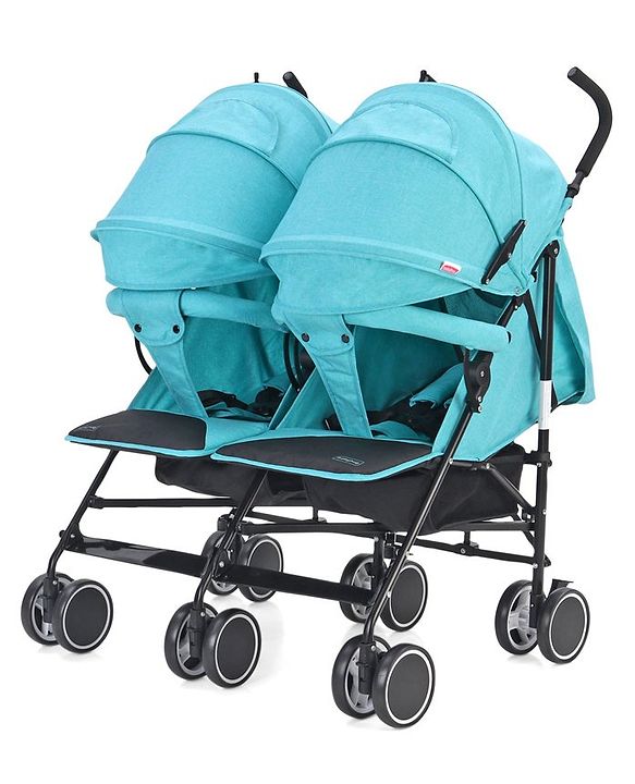 Babyhug Deuce Twin Stroller - Green
