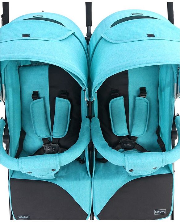 Babyhug Deuce Twin Stroller - Green