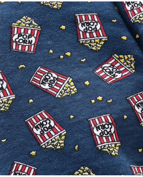 Babyhug Full Length Leggings Popcorn Print - Blue