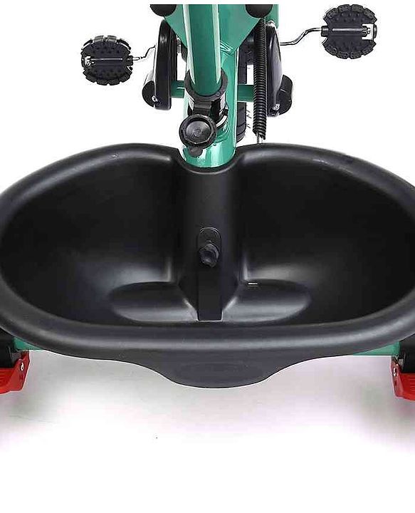 Babyhug Cruise Plug N Play 2 in1 Multifunctional Kids Trike with Adjustable Parent Handle|Rubber Wheels with Brakes|Safety Harness|Storage Basket for Boys & Girls Ages 18 Months-4 Years-Blue