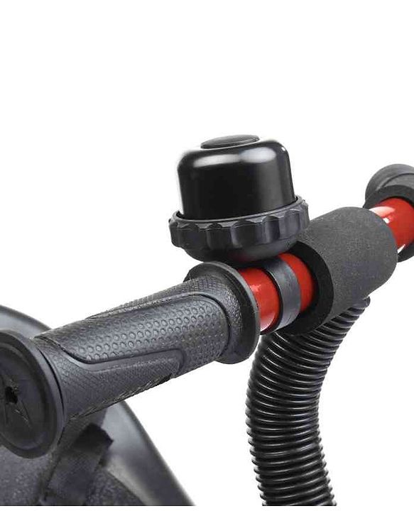 Babyhug Cruise Plug & Play Trike with Mild Steel Frame & Parental Handle Front & Rear Storage Basket with 3 Rubber Wheels with Foldable Foot Rest & Bell  - Red