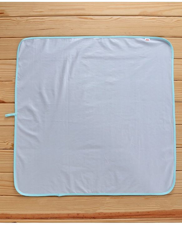Babyhug Cotton Diaper Changing Mat and Bed Protector - Navy Blue