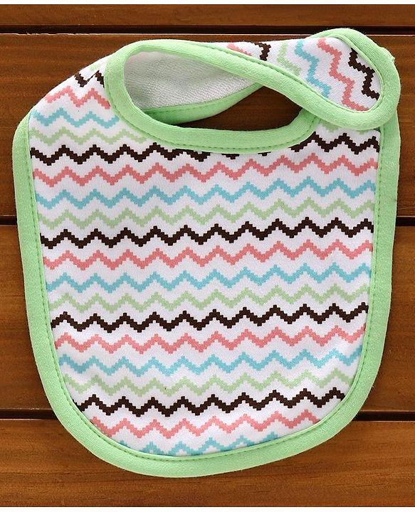 Babyhug Cotton Bibs Animal Embroidery Set of 3 - Green & White