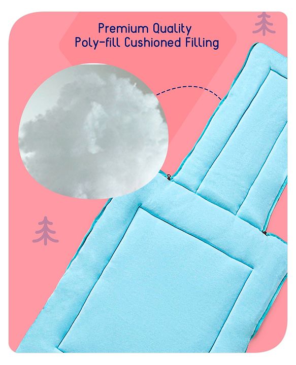 Babyhug Sleeping Bag Teddy Print - White Blue