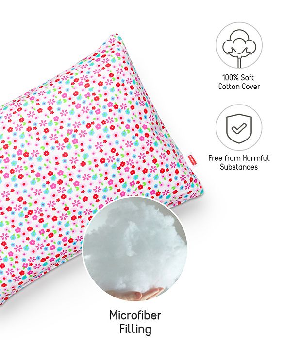 Babyhug Cotton Pillow Floral Print - Pink
