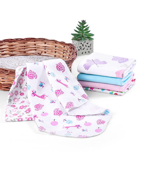 Babyhug 100% Cotton Wash Cloth Pack of 6 - Multicolor