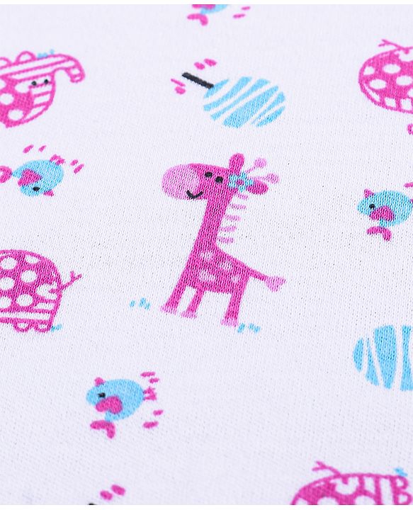 Babyhug 100% Cotton Wash Cloth Pack of 6 - Multicolor