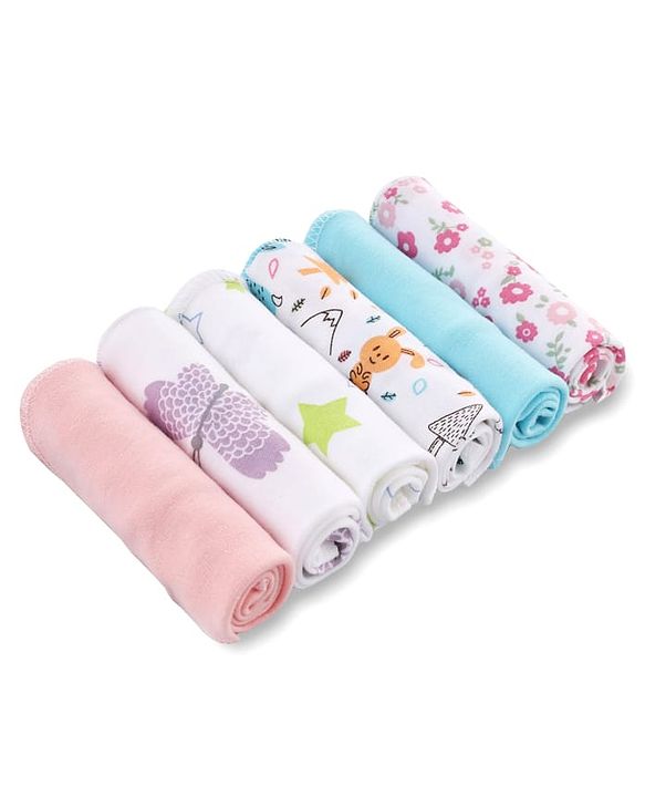 Babyhug 100% Cotton Wash Cloth Pack of 6 - Multicolor