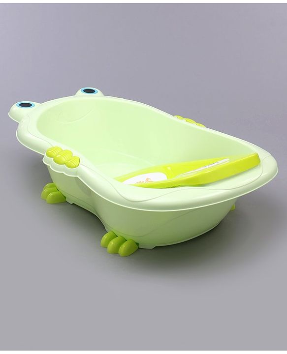 Babyhug Bath Tub With Bath Tray Animal Print - Yellow