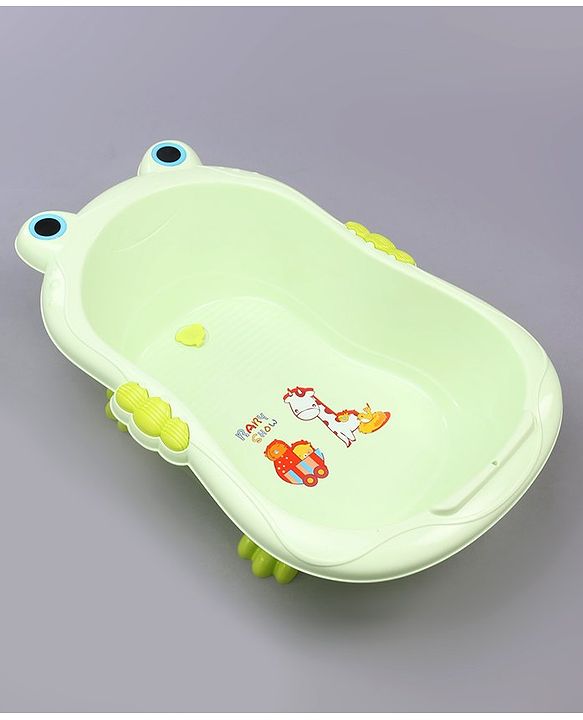 Babyhug Bath Tub With Bath Tray Animal Print - Yellow