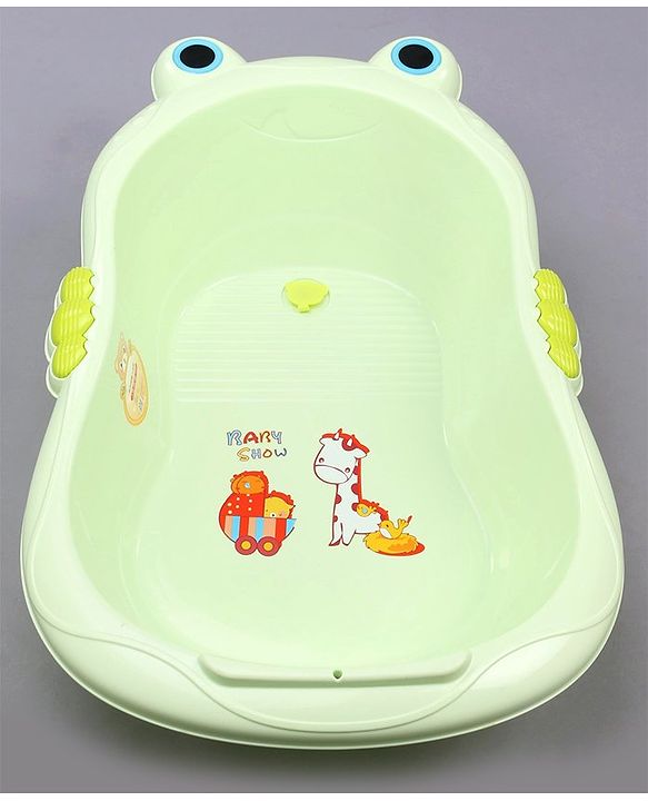 Babyhug Bath Tub With Bath Tray Animal Print - Yellow