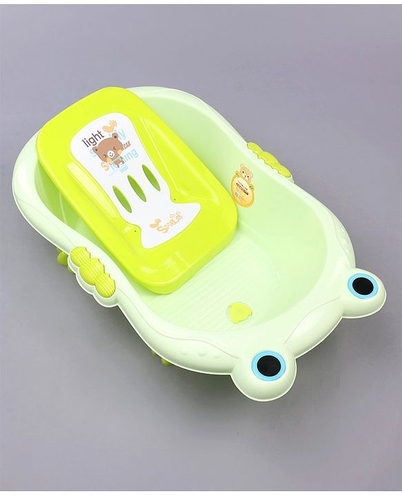 Babyhug Bath Tub With Bath Tray Animal Print - Yellow