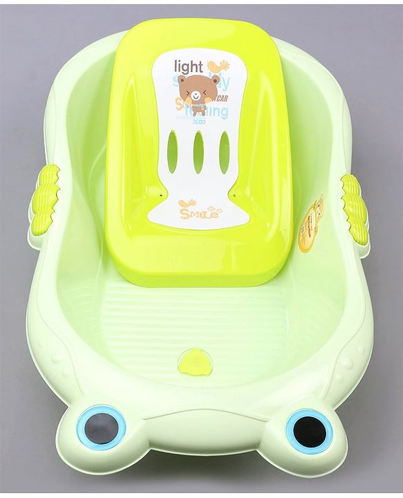 Babyhug Bath Tub With Bath Tray Animal Print - Yellow