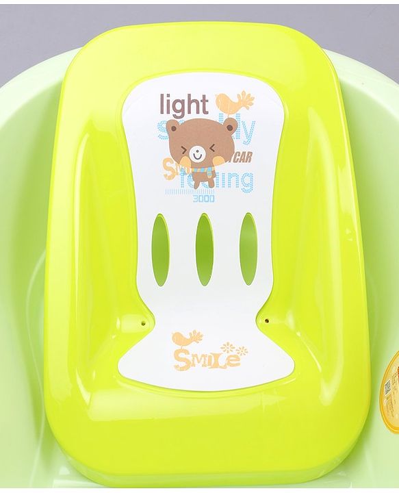 Babyhug Bath Tub With Bath Tray Animal Print - Yellow