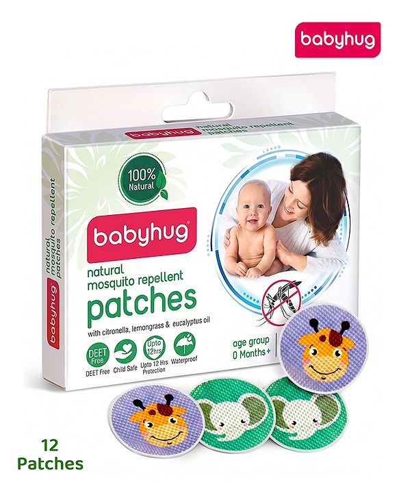Babyhug Waterproof Natural Mosquito Repellent Patches - 12 Pieces