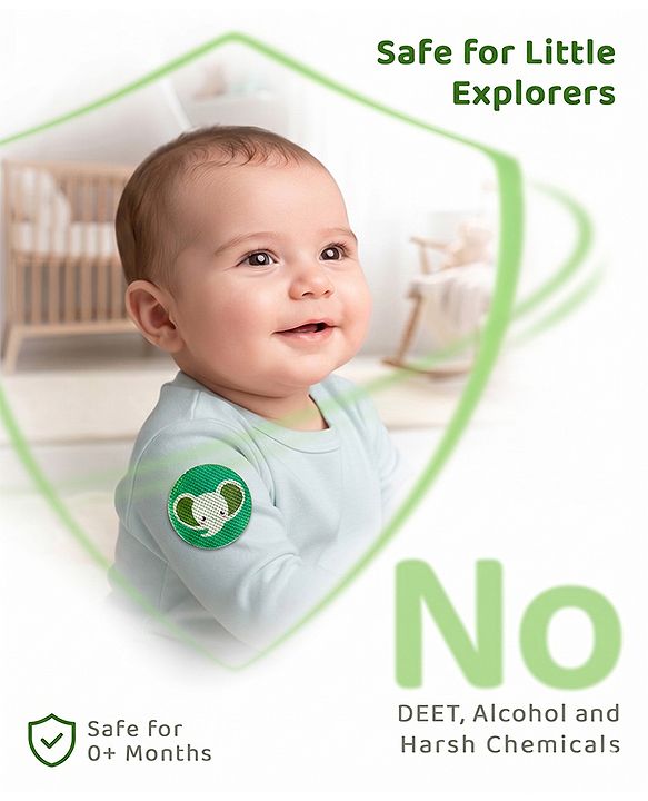 Babyhug Waterproof Natural Mosquito Repellent Patches - 12 Pieces