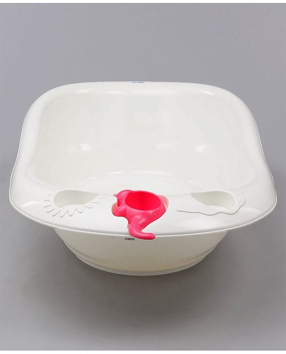 Babyhug Large Size Bath Tub With Bath Sling Bear Print - (Colour May Vary)