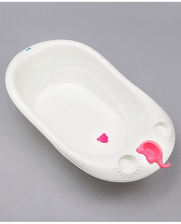 Babyhug Large Size Bath Tub With Bath Sling Bear Print - (Colour May Vary)