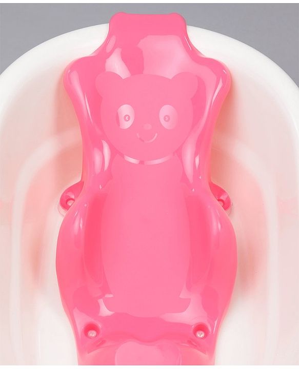 Babyhug Large Size Bath Tub With Bath Sling Bear Print - (Colour May Vary)